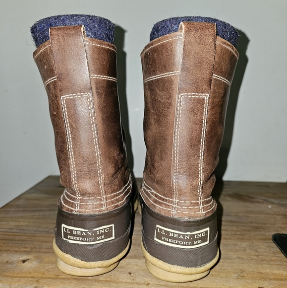 Vintage L.L.Bean Leather Freeport,ME.Insulated Up Duck Boots Size:7 - Picture 4 of 8